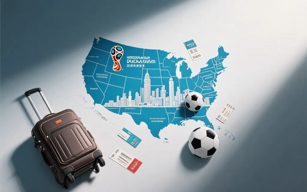 北美城市与球场氛围的世界杯出行规划画面